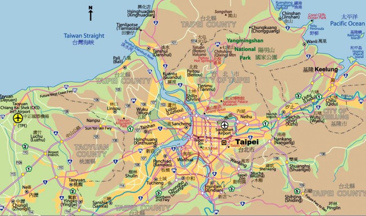 Taipei downtown map