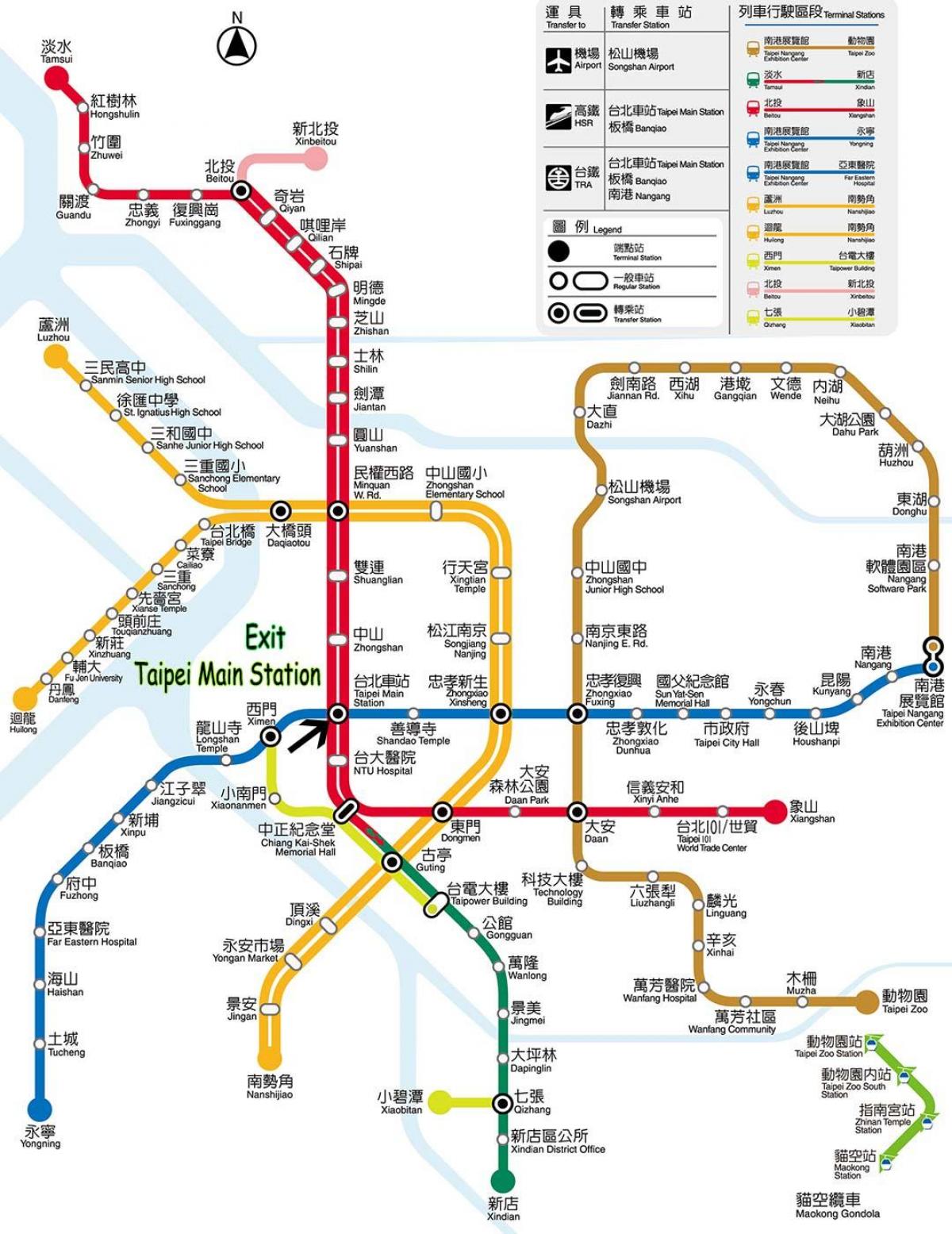 map of Taipei bus station