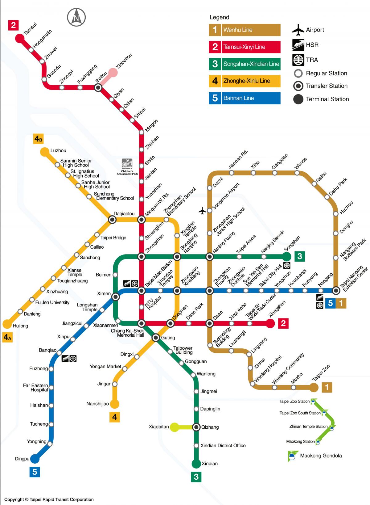Taipei mrt line map