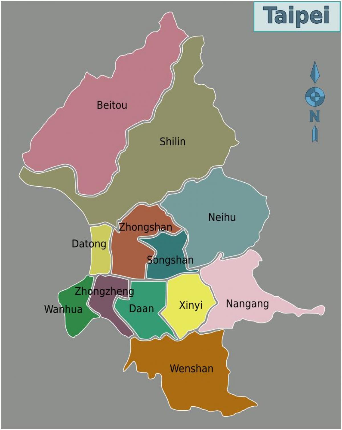 Taipei city district map