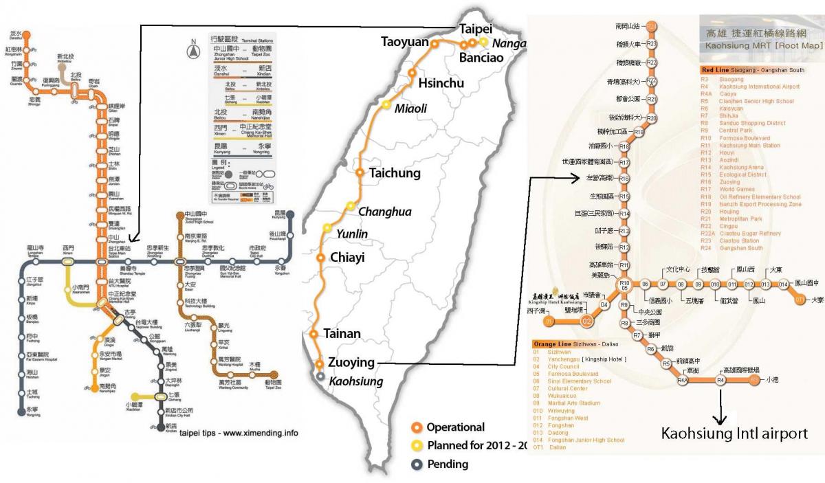 map of Taipei high speed rail station