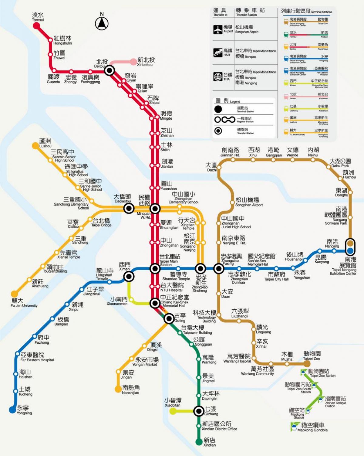 map of Taipei mrt fare 
