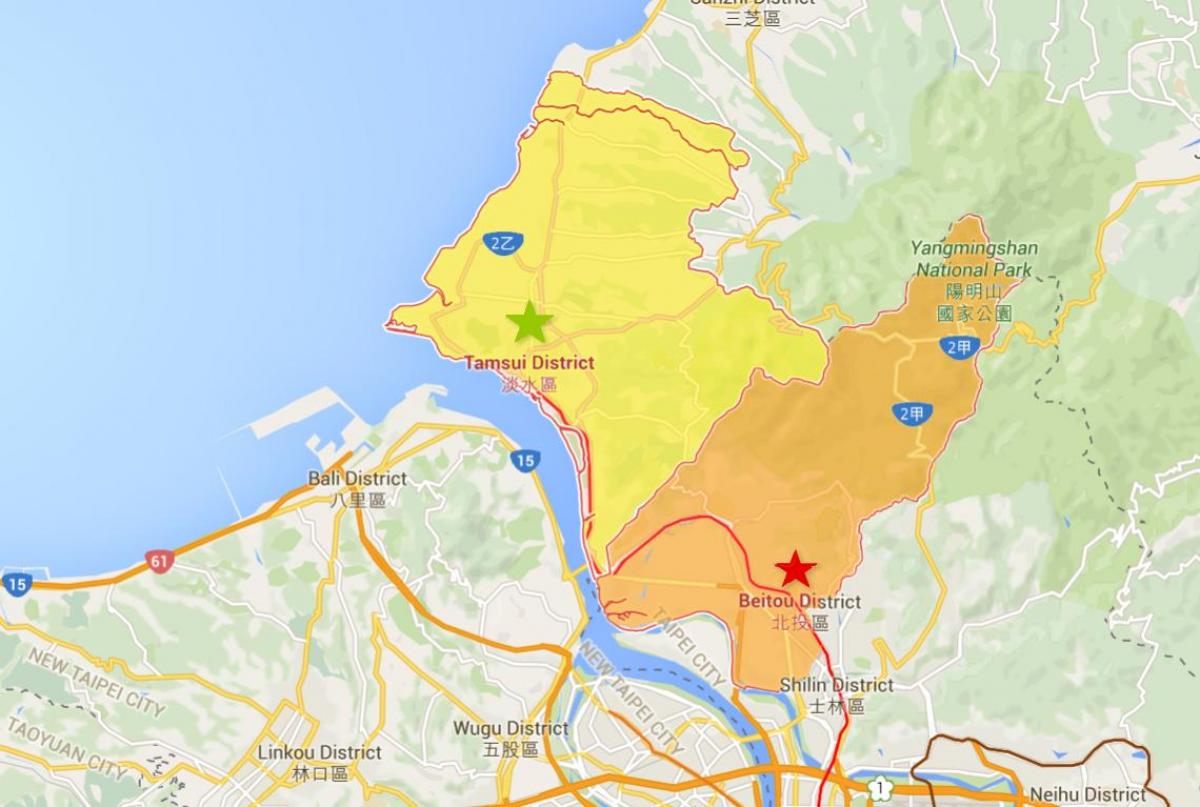 map of tamsui